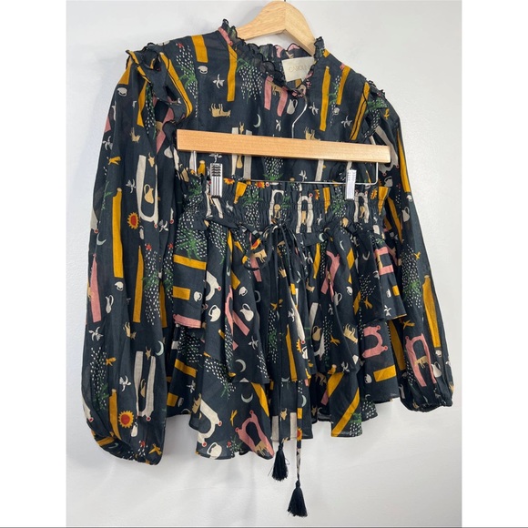 Carolina K Marcia Mini Skirt & Blouse Set in Five Elements Women's Size XS NWOT - Picture 8 of 11